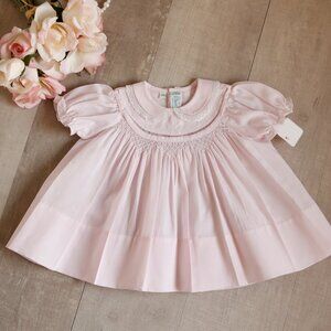 Newborn Smocked Pink Heirloom Dress Feltman Brothers NWT